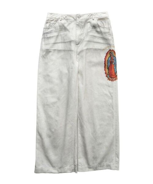 Subciety(サブサエティ)の「Faded madonna denim pants(デニムパンツ・メンズ・ホワイト/ブラック・X-SMALL/SMALL/MEDIUM/LARGE/X-LARGE)」の12枚目の写真
