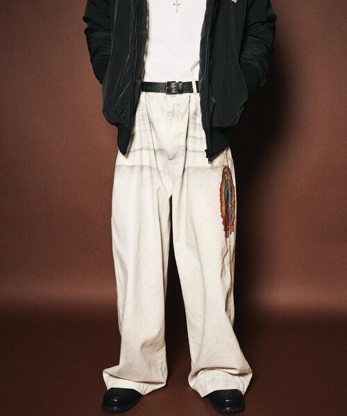 Subciety(サブサエティ)の「Faded madonna denim pants(デニムパンツ・メンズ・ホワイト/ブラック・X-SMALL/SMALL/MEDIUM/LARGE/X-LARGE)」の13枚目の写真