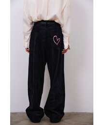 CRUSHAGAIN（クラッシュアゲイン）の「ハートコーデュロイワイドパンツ（その他パンツ）」