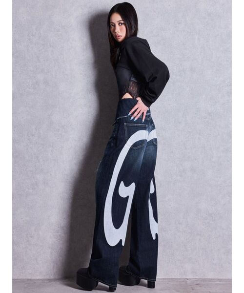 GYDA（ジェイダ）の「GYDA SHEER BODY SUIT（Tシャツ/カットソー・レディース・ブラック/オフホワイト・FREE）」の13枚目の写真