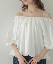 【CLEIO】2WAYバルーンドレープブラウス 2WAY BALLOON DRAPE BLOUSE