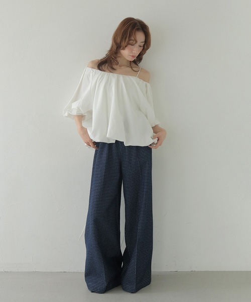 CLEIO(クレイオ)の「【CLEIO】2WAYバルーンドレープブラウス 2WAY BALLOON DRAPE BLOUSE(Tシャツ/カットソー・レディース・アイボリー/ライトブルー/ブラック・FREE)」の16枚目の写真