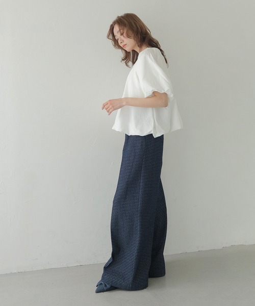 CLEIO(クレイオ)の「【CLEIO】2WAYバルーンドレープブラウス 2WAY BALLOON DRAPE BLOUSE(Tシャツ/カットソー・レディース・アイボリー/ライトブルー/ブラック・FREE)」の12枚目の写真