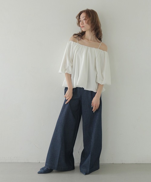 CLEIO(クレイオ)の「【CLEIO】2WAYバルーンドレープブラウス 2WAY BALLOON DRAPE BLOUSE(Tシャツ/カットソー・レディース・アイボリー/ライトブルー/ブラック・FREE)」の17枚目の写真