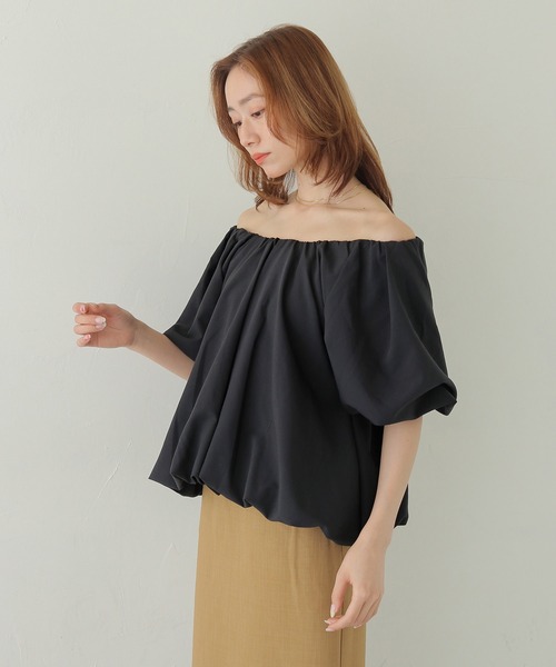 CLEIO(クレイオ)の「【CLEIO】2WAYバルーンドレープブラウス 2WAY BALLOON DRAPE BLOUSE(Tシャツ/カットソー・レディース・アイボリー/ライトブルー/ブラック・FREE)」の21枚目の写真