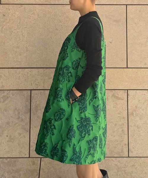 JENNE（ジェンヌ）の「ジャガード2WAYレイヤードドレス（ワンピース・レディース・グリーン/ブラック・MEDIUM/LARGE/SMALL）」の17枚目の写真