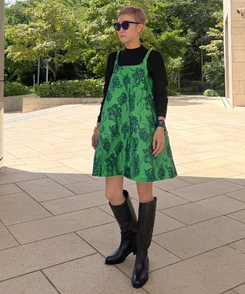 JENNE（ジェンヌ）の「ジャガード2WAYレイヤードドレス（ワンピース・レディース・グリーン/ブラック・MEDIUM/LARGE/SMALL）」の22枚目の写真