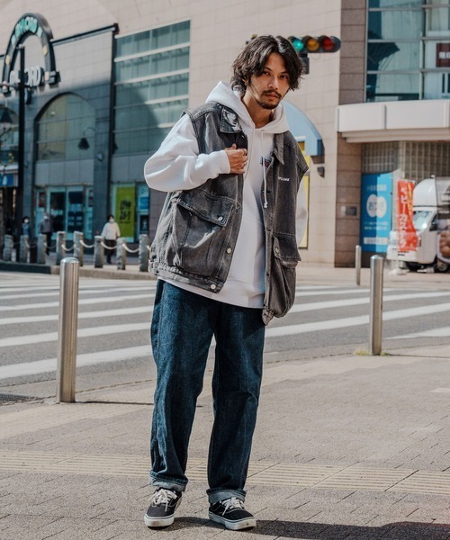 Leyline(レイライン)の「【Leyline】Denim wash vest(ベスト・メンズ・ブルー/ブラック・FREE)」の4枚目の写真