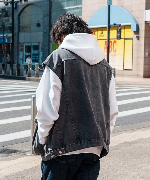 Leyline(レイライン)の「【Leyline】Denim wash vest(ベスト・メンズ・ブルー/ブラック・FREE)」の6枚目の写真