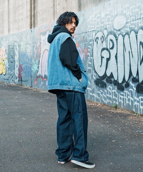 Leyline(レイライン)の「【Leyline】Denim wash vest(ベスト・メンズ・ブルー/ブラック・FREE)」の8枚目の写真