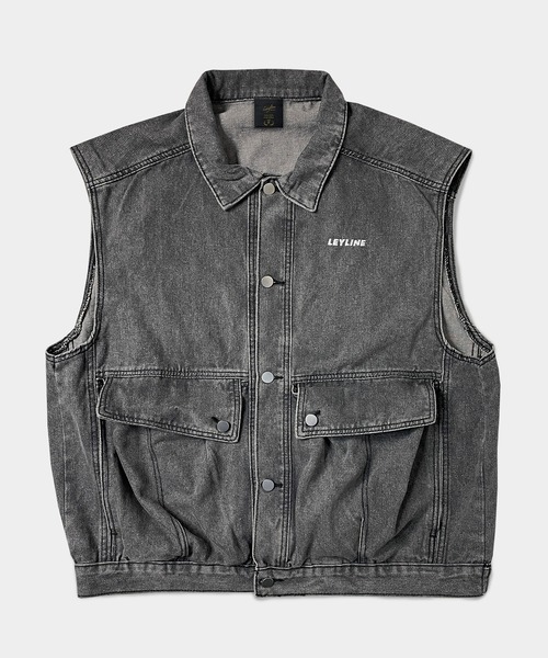 Leyline(レイライン)の「【Leyline】Denim wash vest(ベスト・メンズ・ブルー/ブラック・FREE)」の10枚目の写真