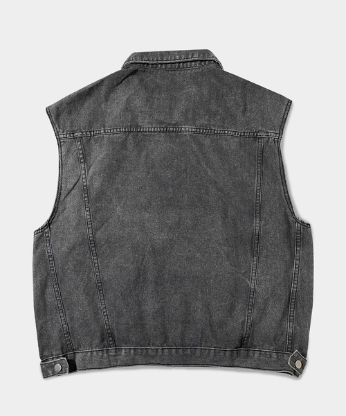 Leyline(レイライン)の「【Leyline】Denim wash vest(ベスト・メンズ・ブルー/ブラック・FREE)」の11枚目の写真