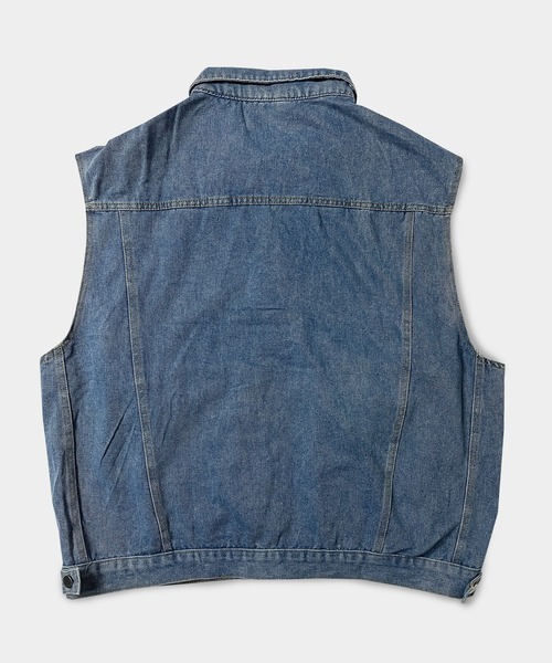 Leyline(レイライン)の「【Leyline】Denim wash vest(ベスト・メンズ・ブルー/ブラック・FREE)」の13枚目の写真