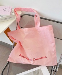 【 ammy. / エイミードット 】 パステルカラー 英字 コットン トートバッグ
