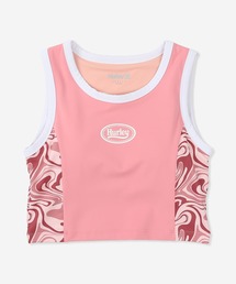 Hurley | 【Hurley:ハーレー】レディーススイムウェアトップス タンクトップタイプ水着 取り外し可能パッド付 PIPING SWIMWEAR TOP(水着)