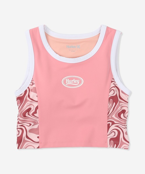 Hurley (ハーレー)の「【Hurley:ハーレー】レディーススイムウェアトップス タンクトップタイプ水着 取り外し可能パッド付 PIPING SWIMWEAR TOP(水着・レディース・ブルー/ブラック/カーキブラウン/ピンク・MEDIUM/LARGE/SMALL)」の1枚目の写真