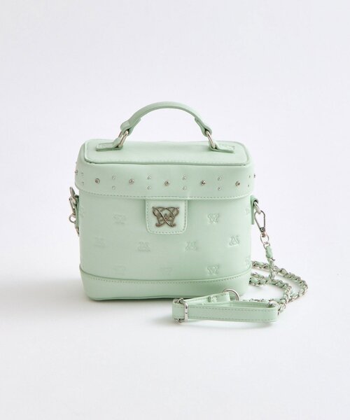 OLIVE des OLIVE（オリーブデオリーブ）の「Aimerianejoieスタッズバニティバッグ（ショルダーバッグ・レディース・サックスブルー/ミント/アイボリー/ピンク/ブラック・FREE）」の8枚目の写真