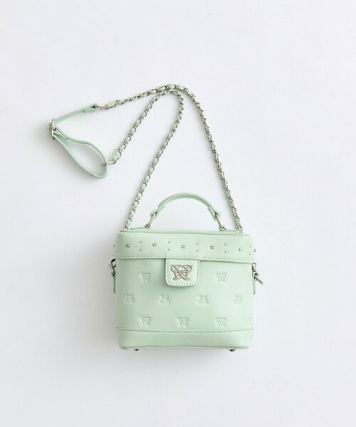 OLIVE des OLIVE（オリーブデオリーブ）の「Aimerianejoieスタッズバニティバッグ（ショルダーバッグ・レディース・サックスブルー/ミント/アイボリー/ピンク/ブラック・FREE）」の9枚目の写真