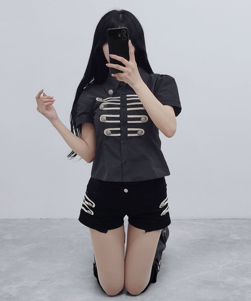 FOLLOWIN(フォロウィン)の「【FOLLOWIN MADE】ナポレオンボタンショートパンツ【セットアップ対応】(その他パンツ・レディース・ブラック・SMALL/LARGE/MEDIUM)」の18枚目の写真