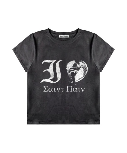 SAINTPAIN(セイントペイン)の「SAINTPAIN/I LOVE クロップT(Tシャツ/カットソー・レディース・ブラック・FREE)」の5枚目の写真