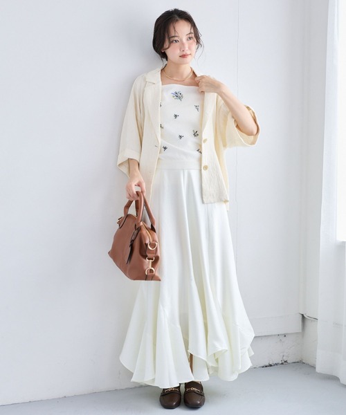 mysty woman(ミスティウーマン)の「フラワー刺繍ニットタンクトップ 1061820(ニット/セーター・レディース・オフホワイト/ブラック/ブラウン・FREE)」の13枚目の写真