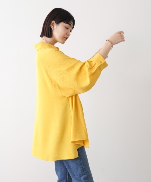Bou Jeloud(ブージュルード)の「麻ライクAラインチュニック(シャツ/ブラウス・レディース・ブラック/ブルー/ホワイト系その他/イエロー・MEDIUM)」の17枚目の写真