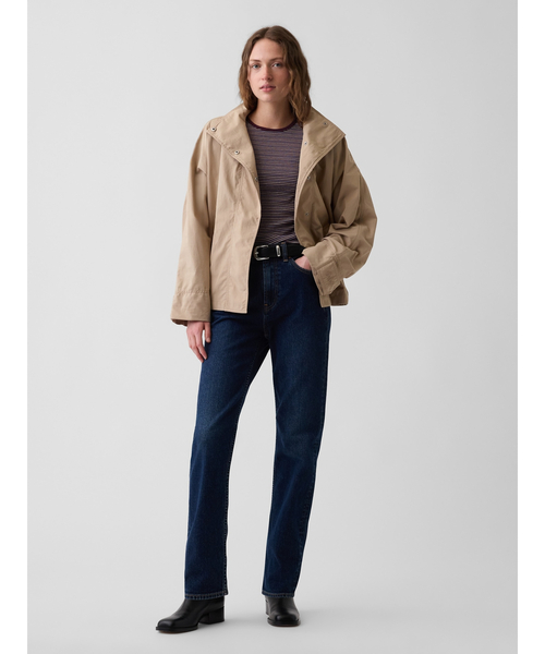 GAP（ギャップ）の「ポプリン オーバーサイズ アノラックジャケット（その他アウター・レディース・ブラック/ベージュ・XS/M/L/XXS/S）」の3枚目の写真