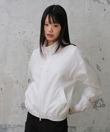 REGULAR FIT SHEER NYLON JACKET (WHITE)