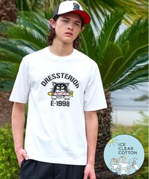 【接触冷感/抗菌防臭/消臭】ICE CLEAR COTTON ミサイルキャットTシャツ