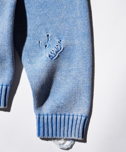 TOWNCRAFT（タウンクラフト）の「TOWNCRAFT / タウンクラフト COTTON DAMAGED CARDIGAN コットン ダメージ加工 カーディガン（カーディガン/ボレロ・メンズ・レッド/パープル/ブラック/ブルー・MEDIUM/LARGE）」の18枚目の写真