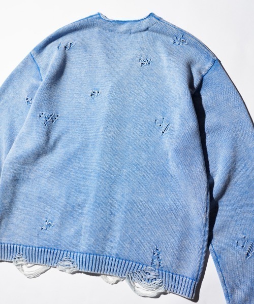 TOWNCRAFT（タウンクラフト）の「TOWNCRAFT / タウンクラフト COTTON DAMAGED CARDIGAN コットン ダメージ加工 カーディガン（カーディガン/ボレロ・メンズ・レッド/パープル/ブラック/ブルー・MEDIUM/LARGE）」の20枚目の写真