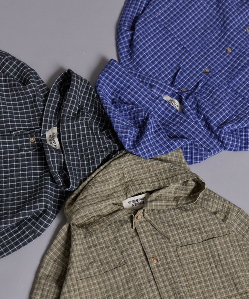 PAIRMANON STREET(ペアマノンストリート)の「【100-160cm】チェック フード付き 長袖 シャツ 【PAIRMANON STREET】(シャツ/ブラウス・キッズ・ブルー/ブラック/ベージュ・100/110/150/130/120/160/140)」の13枚目の写真