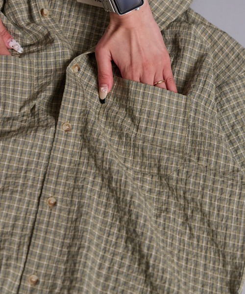 PAIRMANON STREET(ペアマノンストリート)の「【100-160cm】チェック フード付き 長袖 シャツ 【PAIRMANON STREET】(シャツ/ブラウス・キッズ・ブルー/ブラック/ベージュ・100/110/150/130/120/160/140)」の15枚目の写真