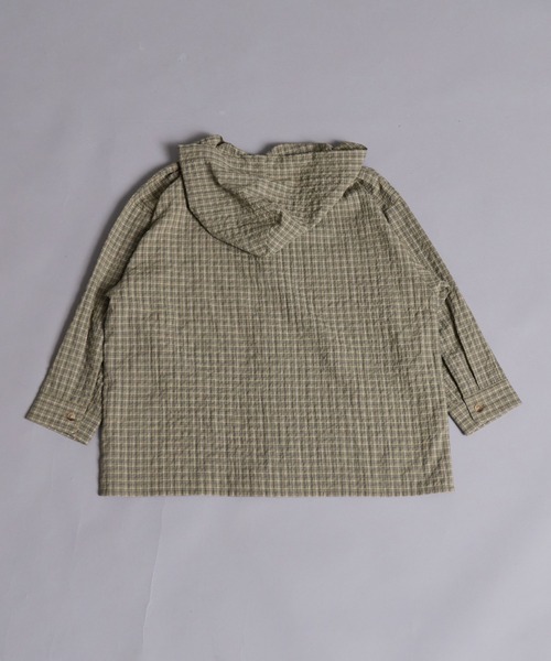 PAIRMANON STREET(ペアマノンストリート)の「【100-160cm】チェック フード付き 長袖 シャツ 【PAIRMANON STREET】(シャツ/ブラウス・キッズ・ブルー/ブラック/ベージュ・100/110/150/130/120/160/140)」の16枚目の写真