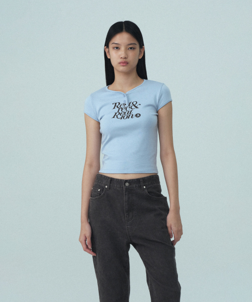 Rest&Recreation（レストアンドレクリエーション）の「CAP SLEEVE T-SHIRT - SKY BLUE（Tシャツ/カットソー・レディース・その他・ONE）」の3枚目の写真
