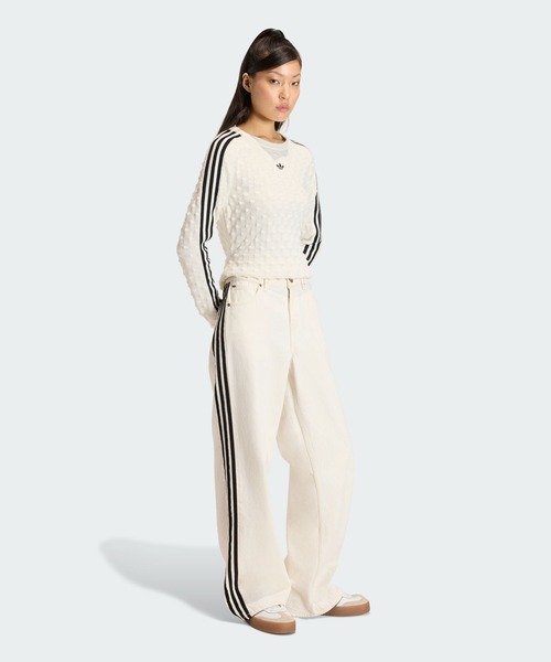 adidas(アディダス)の「アディダス オリジナルス スリム ソリッド スパイク ニット スウェットシャツ / トレーナー / アディダスオリジナルス adidas Originals(Tシャツ/カットソー・レディース・ホワイト・X-SMALL/XX-LARGE/LARGE/MEDIUM/SMALL/X-LARGE)」の5枚目の写真