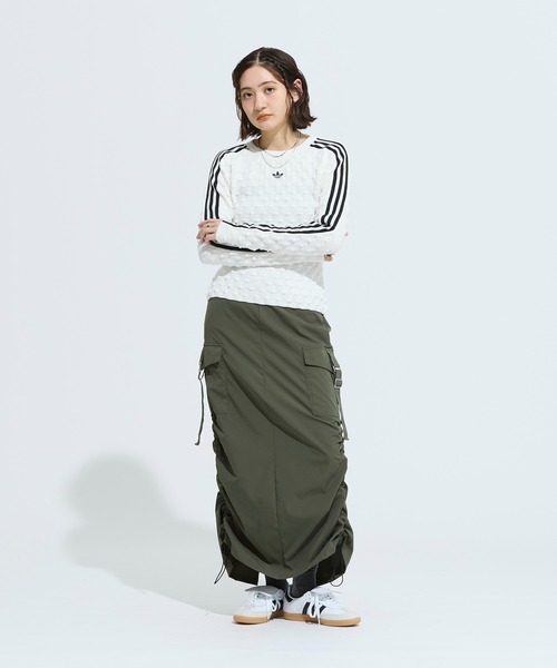adidas(アディダス)の「アディダス オリジナルス スリム ソリッド スパイク ニット スウェットシャツ / トレーナー / アディダスオリジナルス adidas Originals(Tシャツ/カットソー・レディース・ホワイト・X-SMALL/XX-LARGE/LARGE/MEDIUM/SMALL/X-LARGE)」の2枚目の写真