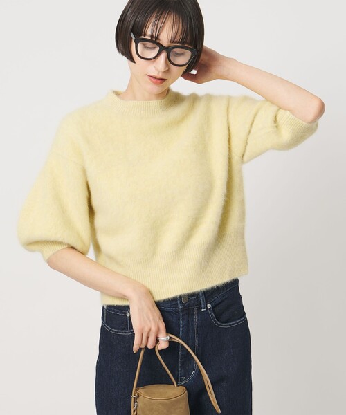 UNITED ARROWS(ユナイテッドアローズ)の「フォックスカシミヤ パフスリーブ ニット(ニット/セーター・レディース・クリーム/ロイヤルブルー/ダークブラウン/ブラック・FREE)」の3枚目の写真
