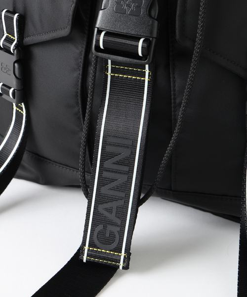 U by SPICK&SPAN（ユーバイスピックアンドスパン）の「《新宿・WEB限定 》GANNI / ガニーRe-Tech Sport Nylon Backpack（バックパック/リュック・レディース・ブラック・FREE）」の7枚目の写真