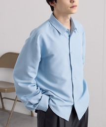 MONO-MART | <UV・イージーケア>リファインドクロス コンパクトフィット ショート丈 レギュラーカラー長袖シャツ(シャツ/ブラウス)