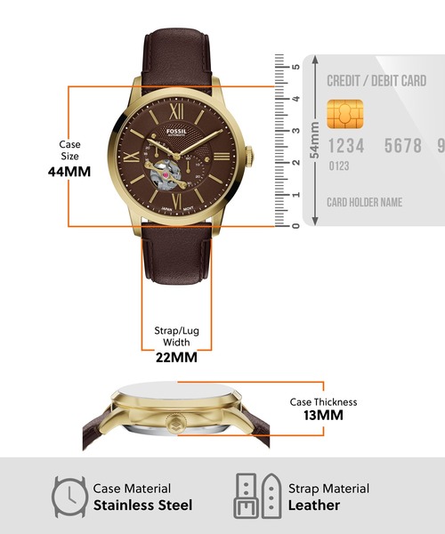 FOSSIL（フォッシル）の「フォッシル 腕時計 メンズ アナログ レザー ME3286（アナログ腕時計・メンズ・ブラウン・FREE）」の5枚目の写真