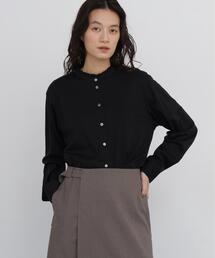 ◆【大人気!袖丈変更追加 / ウォッシャブル】スタンドフリルカットソー