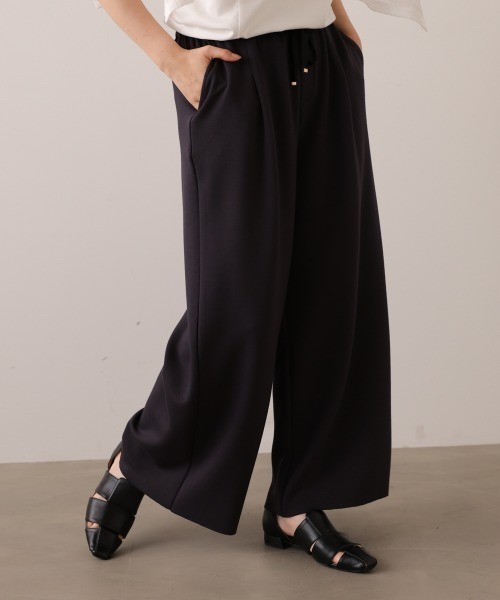 Bou Jeloud（ブージュルード）の「パウンドストレッチセミワイドパンツ（その他パンツ・レディース・アイボリー/ブラック/ブルー・FREE）」の3枚目の写真