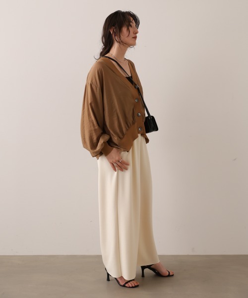 Bou Jeloud（ブージュルード）の「パウンドストレッチセミワイドパンツ（その他パンツ・レディース・アイボリー/ブラック/ブルー・FREE）」の12枚目の写真