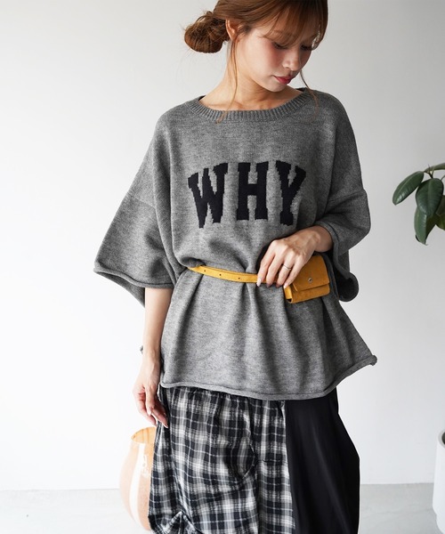 SANSeLF(サンセルフ)の「【SANSeLF】WHYロゴルーズニットトップス saw26a006(その他トップス・レディース・グレー/ピンク・FREE)」の21枚目の写真