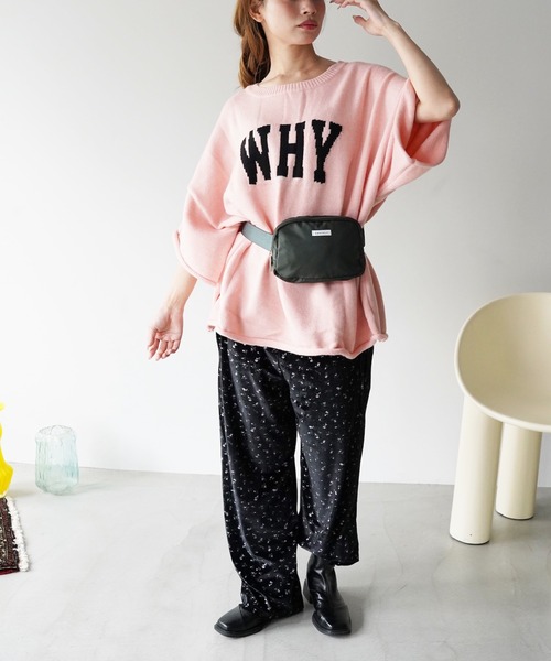 SANSeLF(サンセルフ)の「【SANSeLF】WHYロゴルーズニットトップス saw26a006(その他トップス・レディース・グレー/ピンク・FREE)」の16枚目の写真