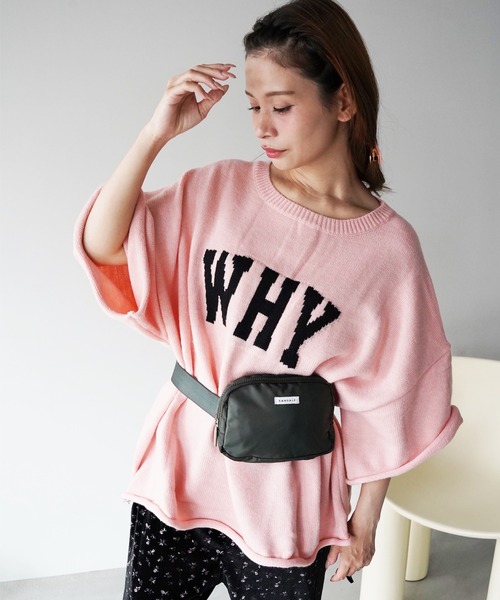 SANSeLF(サンセルフ)の「【SANSeLF】WHYロゴルーズニットトップス saw26a006(その他トップス・レディース・グレー/ピンク・FREE)」の17枚目の写真