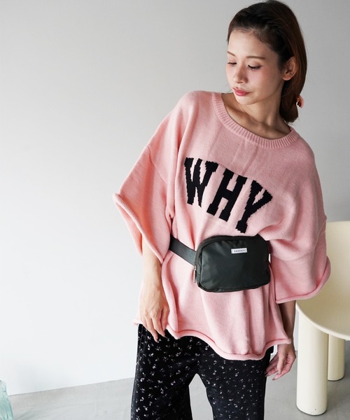 SANSeLF(サンセルフ)の「【SANSeLF】WHYロゴルーズニットトップス saw26a006(その他トップス・レディース・グレー/ピンク・FREE)」の18枚目の写真
