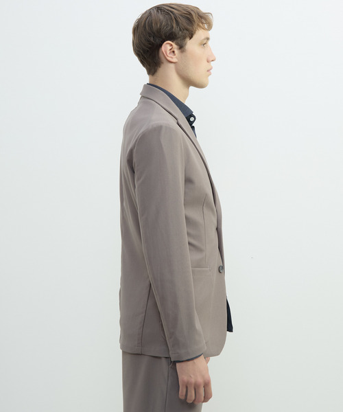 MEN'S MELROSE(メンズメルローズ)の「トリコットストレッチイージージャケット(セットアップ可)(テーラードジャケット・メンズ・ベージュ/ネイビー・2/3/5/4)」の8枚目の写真