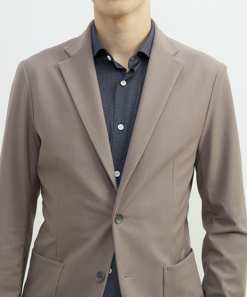 MEN'S MELROSE(メンズメルローズ)の「トリコットストレッチイージージャケット(セットアップ可)(テーラードジャケット・メンズ・ベージュ/ネイビー・2/3/5/4)」の9枚目の写真